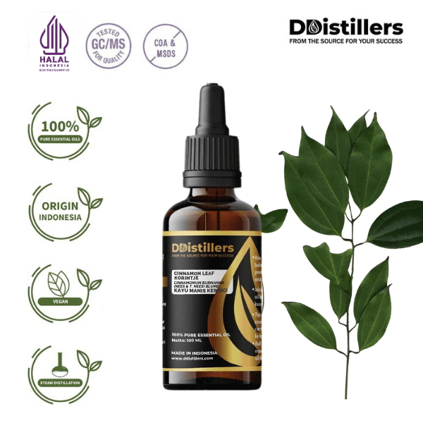 Cinnamon Leaf Korintje / Daun Kayu Manis Kerinci Essential Oil Pure 100%, 50-100ML GS