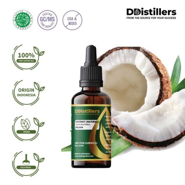 Coconut / Kelapa Natural Carrier Oil Pure 100%, 50-100ML GS