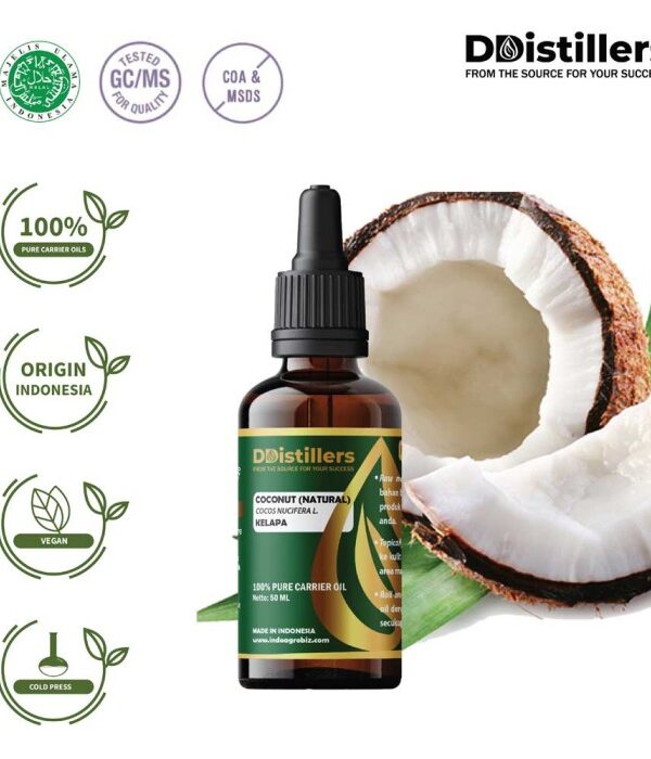 Coconut / Kelapa Natural Carrier Oil Pure 100%, 50-100ML GS