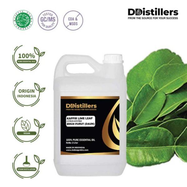 Kaffir Lime Leaf / Daun Jeruk Purut Essential Oil Pure 100%, 2L HDPE