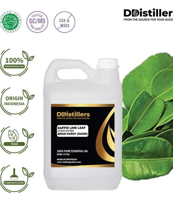Kaffir Lime Leaf / Daun Jeruk Purut Essential Oil Pure 100%, 2L HDPE