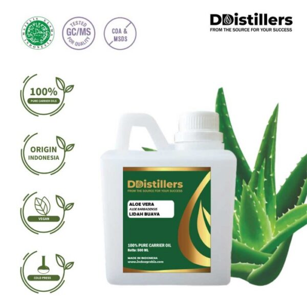 Aloe Vera / Lidah Buaya Carrier Oil Pure 100%, 500ML-1L HDPE/SS