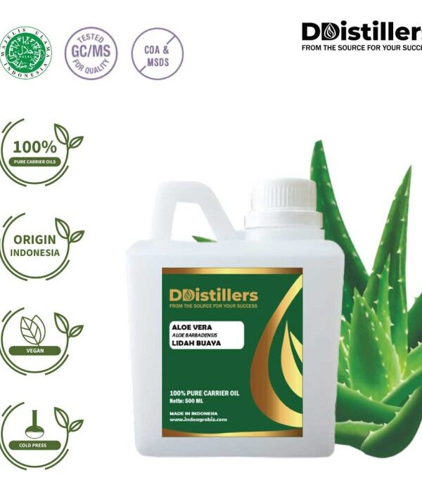 Aloe Vera / Lidah Buaya Carrier Oil Pure 100%, 500ML-1L HDPE/SS