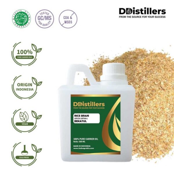 Rice Bran / Bekatul Carrier Oil Pure 100%, 500ML-1L HDPE