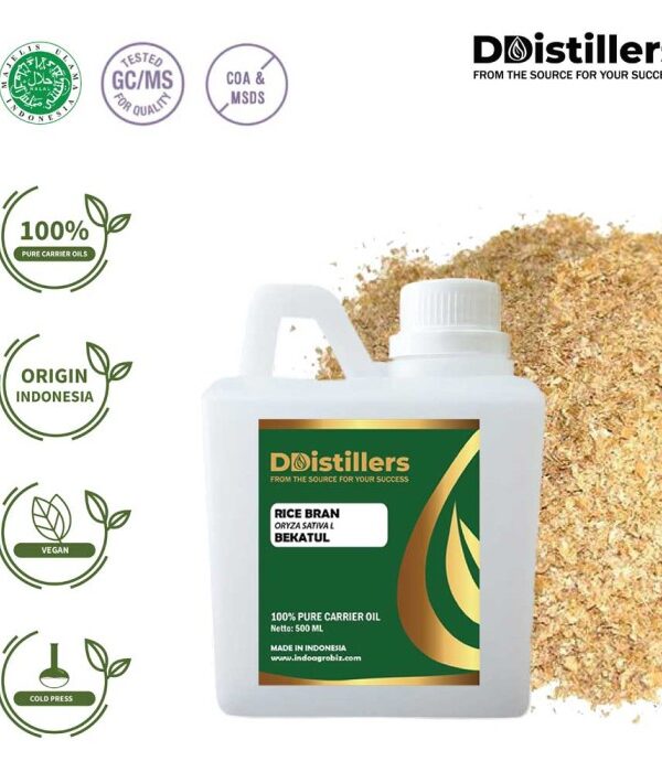 Rice Bran / Bekatul Carrier Oil Pure 100%, 500ML-1L HDPE