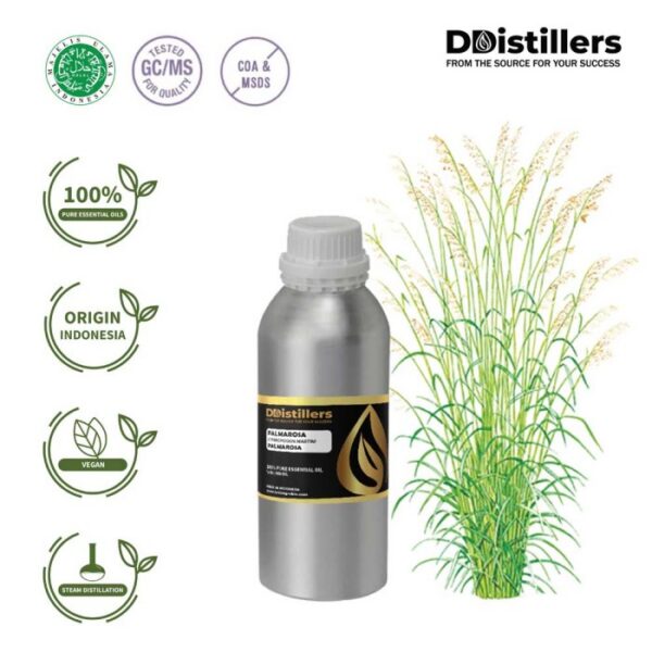 Palmarosa / Palmarosa Essential Oil Pure 100%, 500ML-1L HDPE/SS