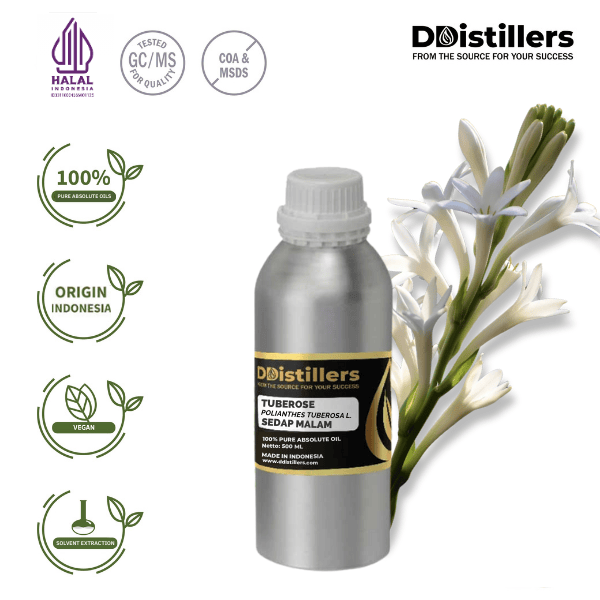 Tuberose / Sedap Malam Absolute Oil Pure 100%, 500ML-1L HDPE/SS