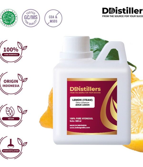 Hydrosol Lemon / Jeruk Lemon Pure 100%, 500-1L HDPE