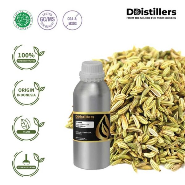 Fennel / Adas Pedas Essential Oil Pure 100%, 500ML-1L HDPE/SS