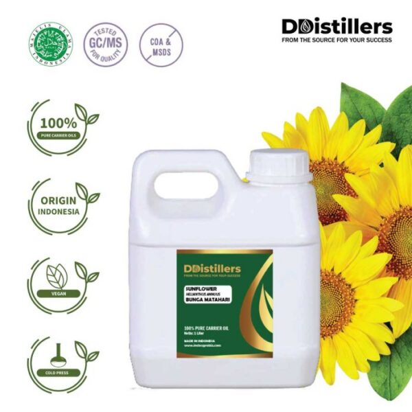Sunflower / Bunga Matahari Carrier Oil Pure 100%, 500ML-1L HDPE