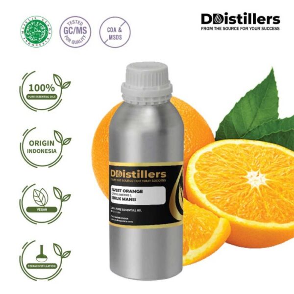 828ed2bdfae346918f1cbbe80440b569.jpg Sweet Orange / Jeruk Manis Essential Oil Pure 100%, 500ML-1L HDPE/SS