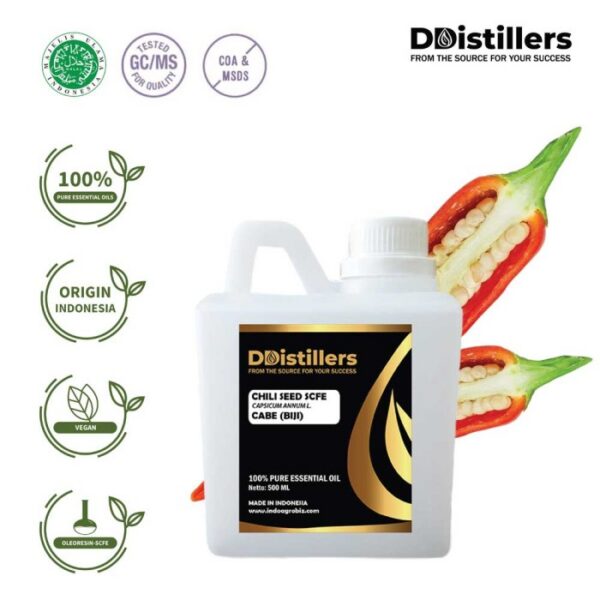 Chili Seed / Biji Cabe Essential Oil Pure 100%, 500ML-1L HDPE/SS