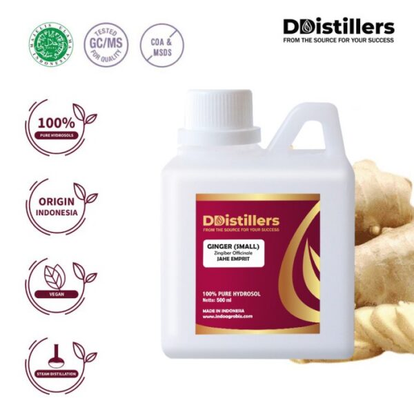 Hydrosol Ginger (Small) / Jahe Emprit Pure 100%, 500ML-1L HDPE