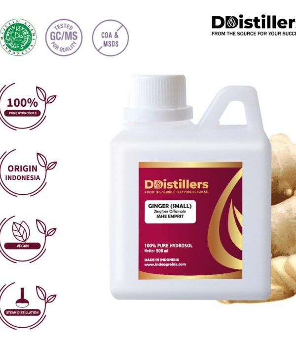 Hydrosol Ginger (Small) / Jahe Emprit Pure 100%, 500ML-1L HDPE