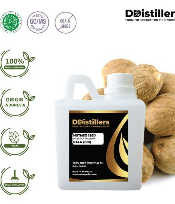 Nutmeg Seed / Biji Pala Essential Oil Pure 100%, 500ML-1L HDPE/SS