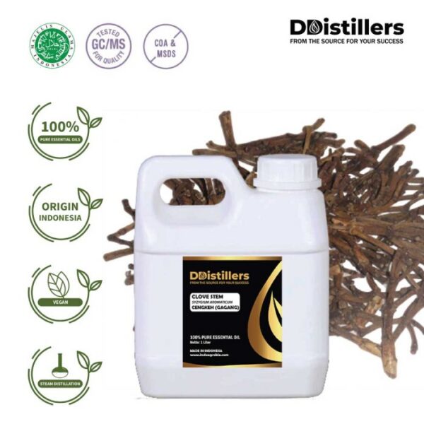 Clove Stem / Batang Cengkeh Essential Oil Pure 100%, 500ML-1L HDPE/SS