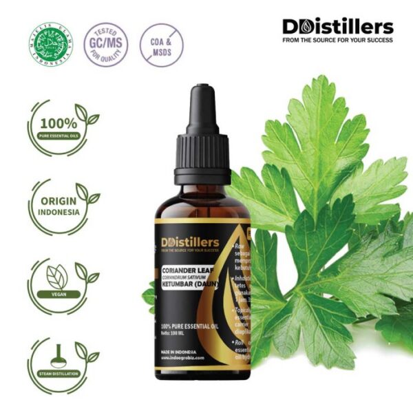Coriander Leaf / Daun Ketumbar Essential Oil Pure 100%, 50-100ML GS