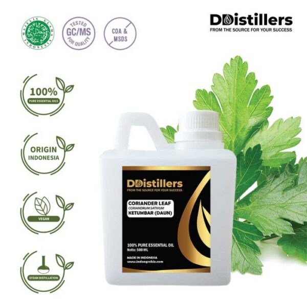 Coriander Leaf / Daun Ketumbar Essential Oil Pure 100%, 500ML-1L HDPE/SS