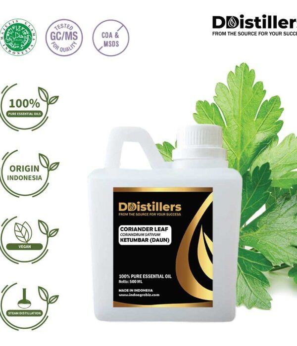 Coriander Leaf / Daun Ketumbar Essential Oil Pure 100%, 500ML-1L HDPE/SS