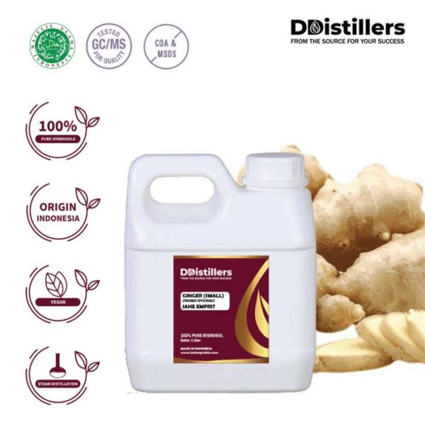 Hydrosol Ginger (Small) / Jahe Emprit Pure 100%, 500ML-1L HDPE