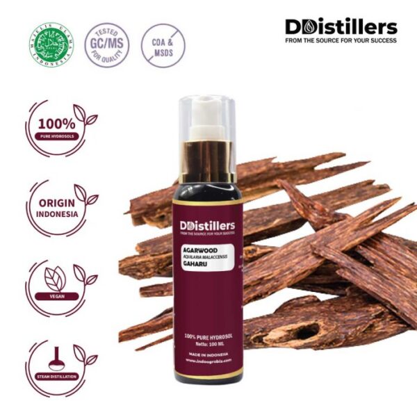 Hydrosol Agarwood / Gaharu Pure 100%, 100ML GS