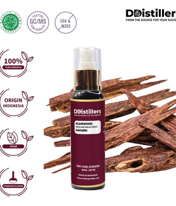 Hydrosol Agarwood / Gaharu Pure 100%, 100ML GS