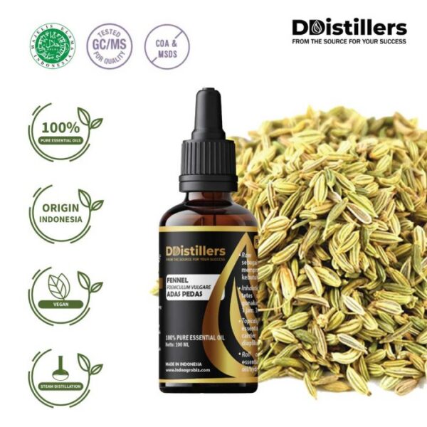 Fennel / Adas Pedas Essential Oil Pure 100%, 50-100ML GS