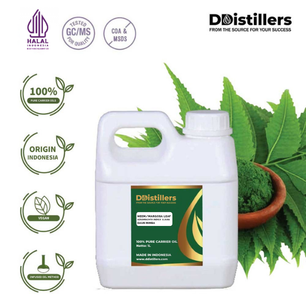 Neem Leaf / Daun Mimba Carrier Oil Pure 100%, 500ML-1L HDPE