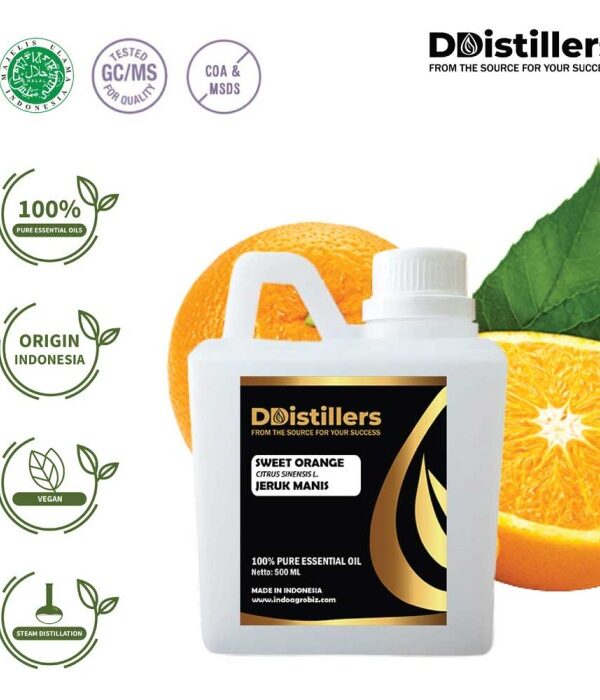 Sweet Orange / Jeruk Manis Essential Oil Pure 100%, 500ML-1L HDPE/SS