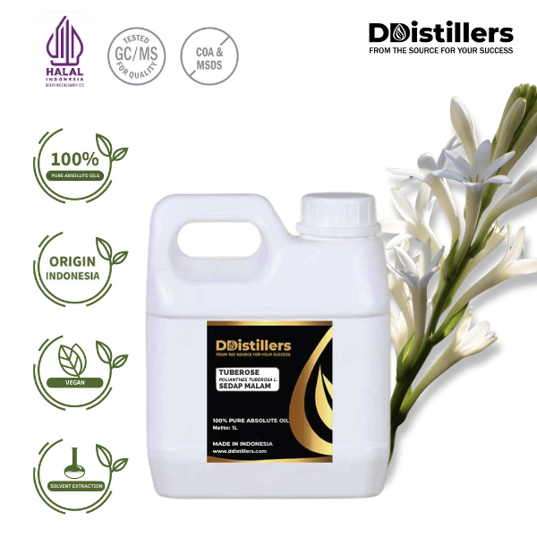 Tuberose / Sedap Malam Absolute Oil Pure 100%, 500ML-1L HDPE/SS