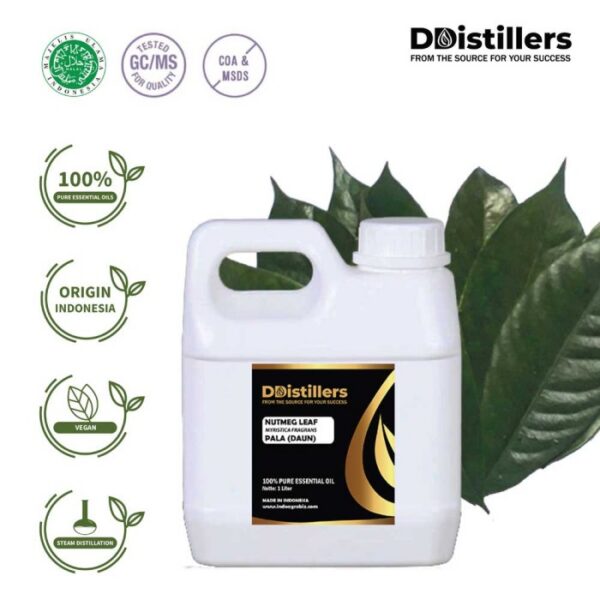 Nutmeg Leaf / Daun Pala Essential Oil Pure 100%, 500ML-1L HDPE/SS