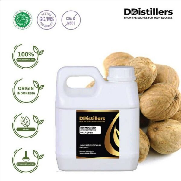 Nutmeg Seed / Biji Pala Essential Oil Pure 100%, 500ML-1L HDPE/SS