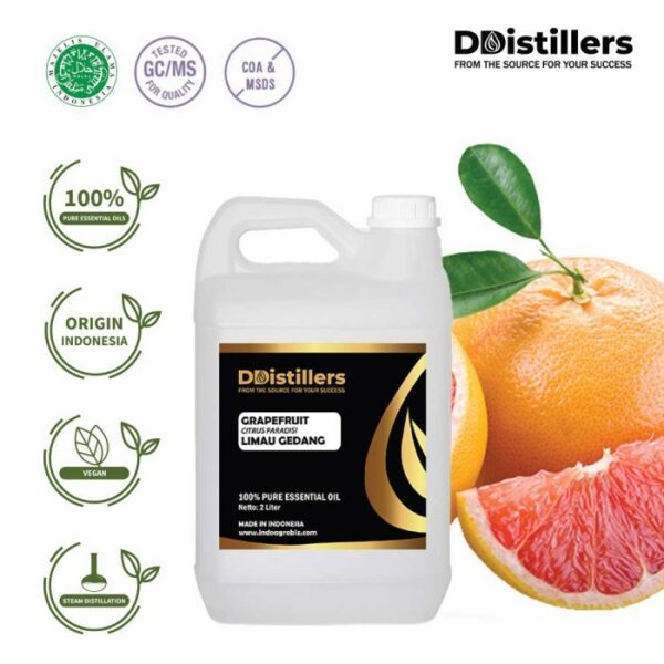 Grapefruit / Limau Gedang  Essential Oil Pure 100%, 2L HDPE