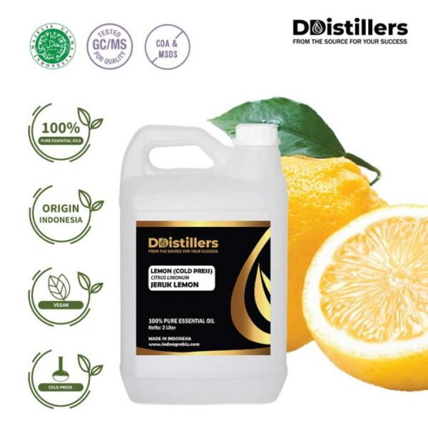 Lemon (Cold Pressed) / Jeruk Lemon Essential Oil Pure 100%, 2L HDPE