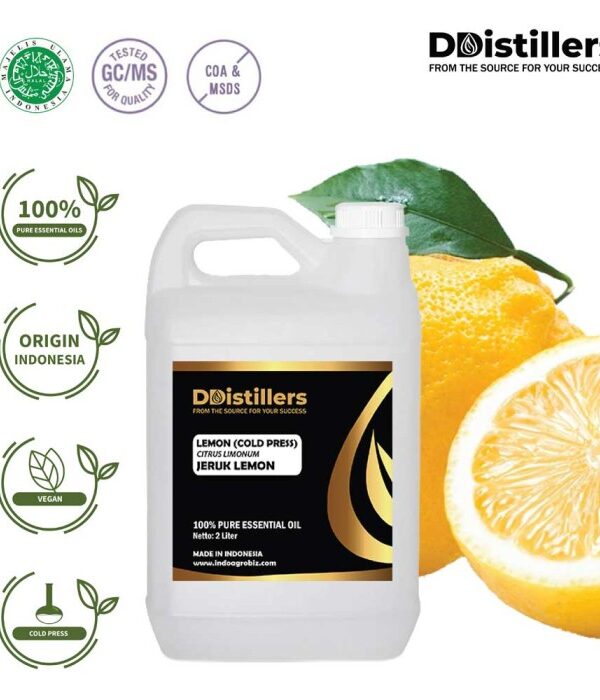 Lemon (Cold Pressed) / Jeruk Lemon Essential Oil Pure 100%, 2L HDPE