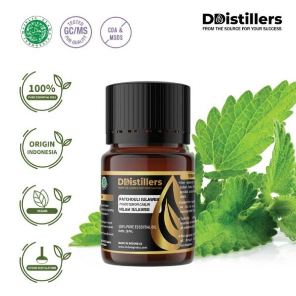 Patchouli (Sulawesi) / Nilam (Sulawesi) Essential Oil Pure 100%, 2-10ML GS