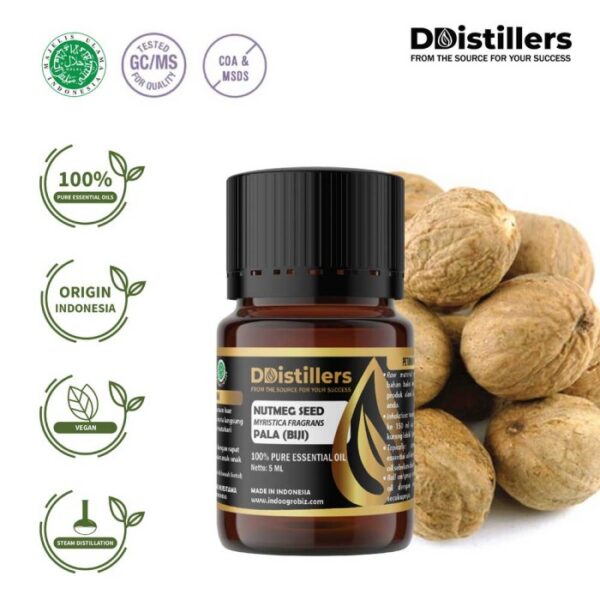 Nutmeg Seed / Biji Pala Essential Oil Pure 100%, 2-10ML GS