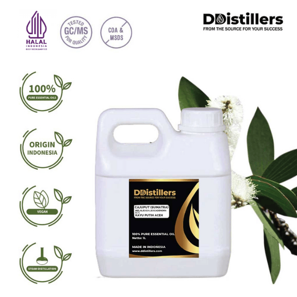 Cajuput (Sumatra) / Kayu Putih Aceh Essential Oil Pure 100%, 500ML-1L HDPE/SS