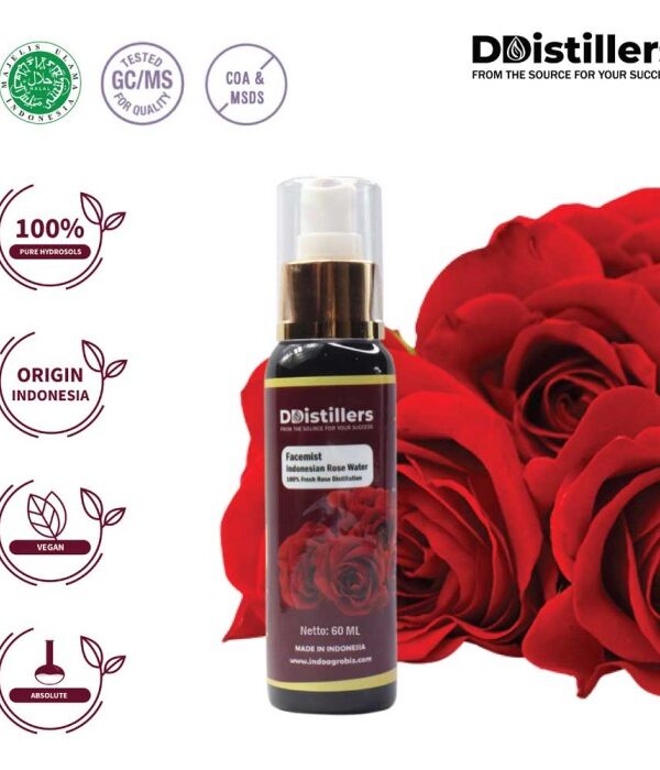 Hydrosol Rose / Mawar Pure 100%, 60-100ML GS