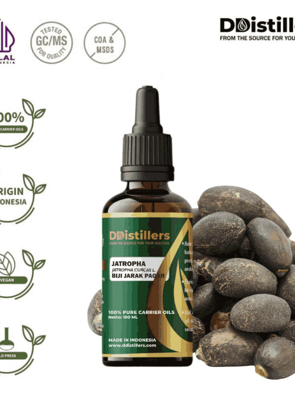 Jatropha / Jarak Pagar Carrier Oil Pure 100%, 50-100ML GS