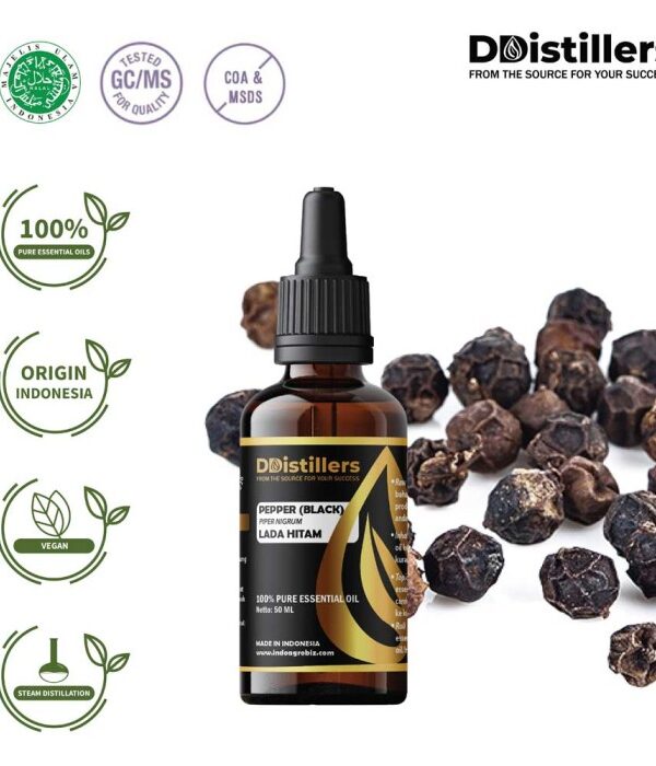 Pepper (Black) / Lada Hitam Essential Oil Pure 100%, 50-100ML GS