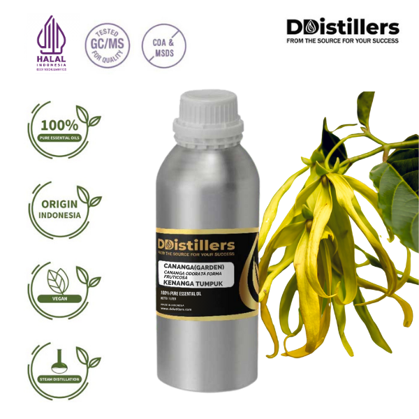 Cananga (Garden) / Kenanga Tumpuk Essential Oil Pure 100%, 500ML-1L HDPE/SS