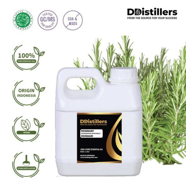 Rosemary / Rosemari Essential Oil Pure 100%, 500ML-1L HDPE/SS