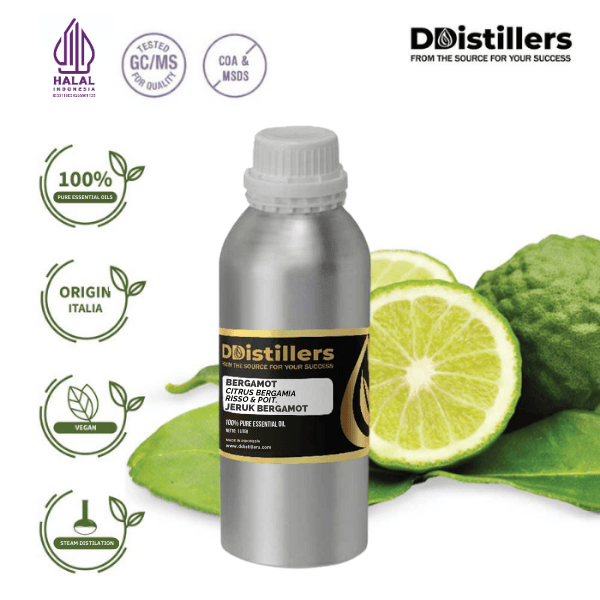 9fe7796c644d46c1b2e6dcfc1909706a.png Bergamot / Jeruk Bergamot Essential Oil Pure 100%, 500ML-1L HDPE/SS
