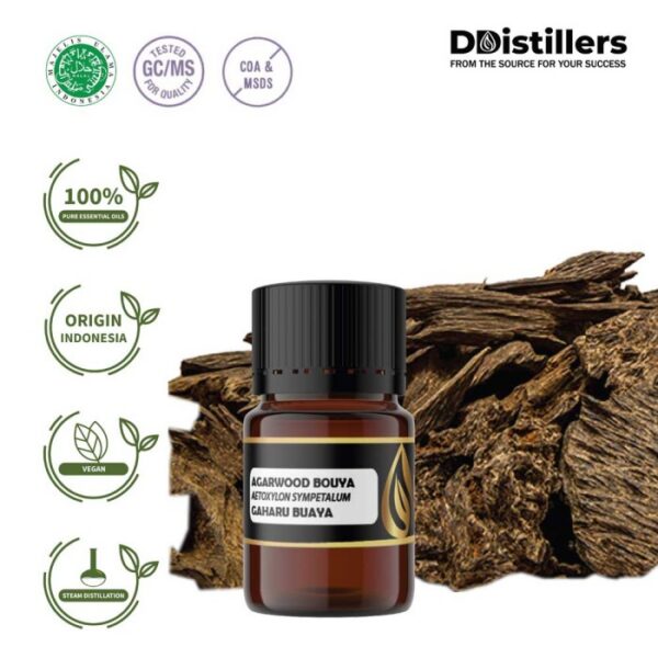 Agarwood Bouya / Gaharu Buaya Essential Oil Pure 100%, 2-10ML GS
