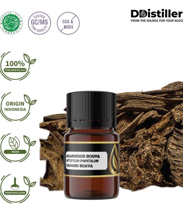 Agarwood Bouya / Gaharu Buaya Essential Oil Pure 100%, 2-10ML GS