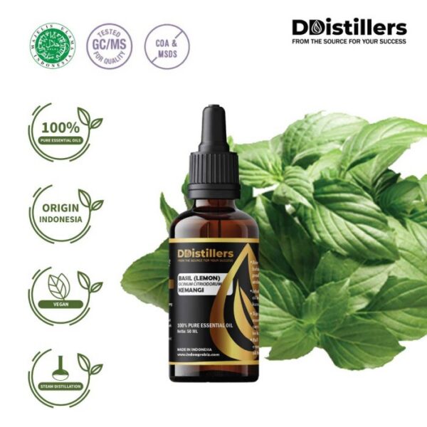 Basil (Lemon) / Kemangi Essential Oil Pure 100%, 50-100ML GS