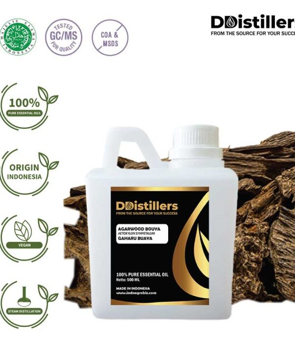 Agarwood Bouya / Gaharu Buaya Essential Oil Pure 100%, 500ML-1L HDPE/SS