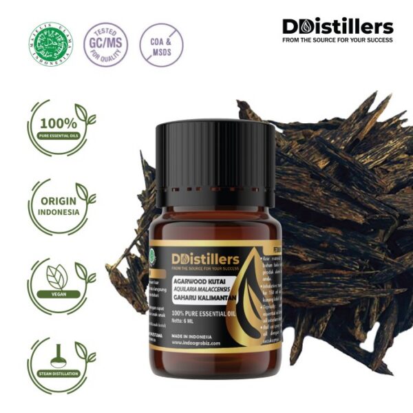 Agarwood Kutai / Gaharu Kalimantan Essential Oil Pure 100%, 3-12ML GS