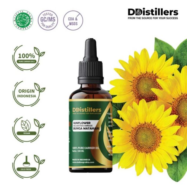 Sunflower / Bunga Matahari Carrier Oil Pure 100%, 50-100ML GS